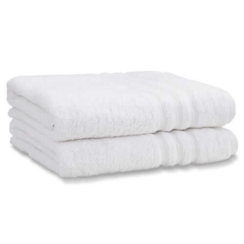 Catherine Lansfield Zero Twist 2 Piece Bath Sheet Pair White