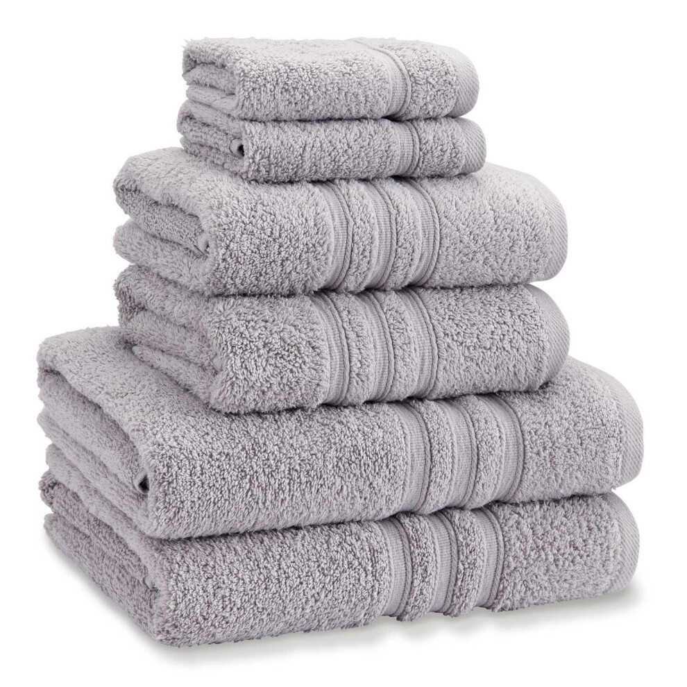 Catherine Lansfield Zero Twist 6 Piece Towel Bale Silver