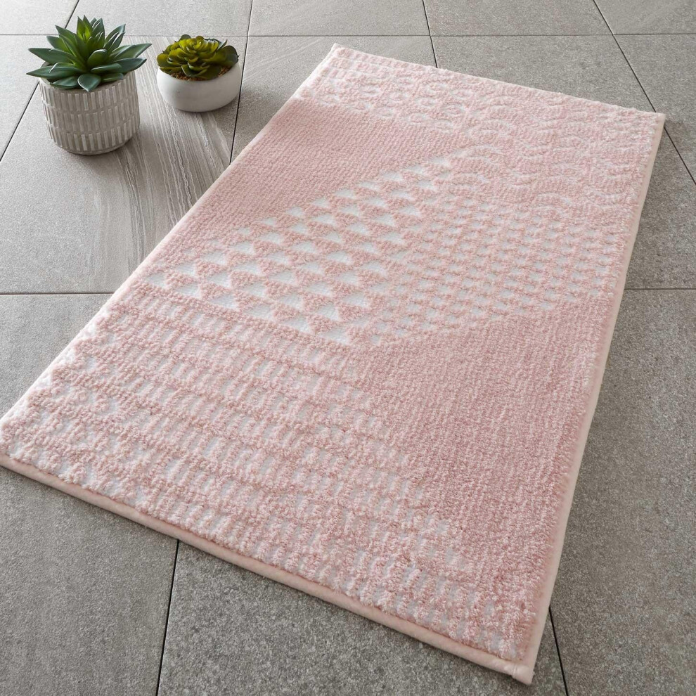 Larsson Geo Bath Mat Blush