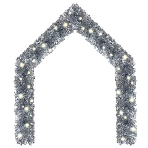 VidaXL vidaXL Weihnachtsgirlande mit LED 10 m Silbern 1