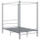 VidaXL vidaXL Himmelbett Grau Metall 140x200 cm 2