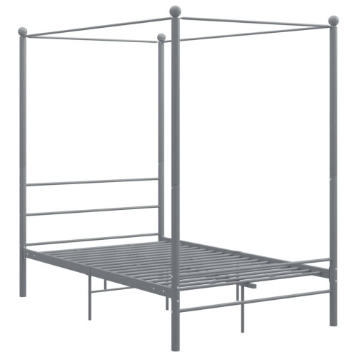 VidaXL vidaXL Himmelbett Grau Metall 140x200 cm 1