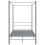 VidaXL vidaXL Himmelbett Grau Metall 140x200 cm 4