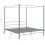 VidaXL vidaXL Himmelbett Grau Metall 200x200 cm 6