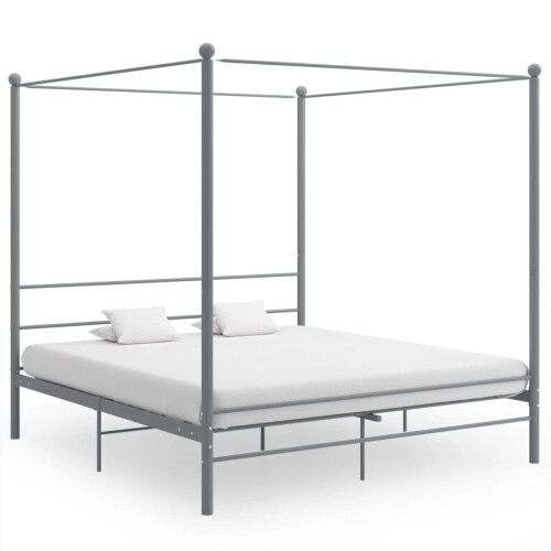 VidaXL vidaXL Himmelbett Grau Metall 200x200 cm