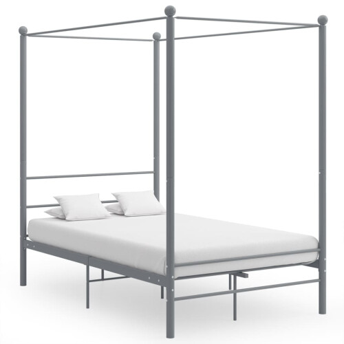 VidaXL vidaXL Himmelbett Grau Metall 140x200 cm