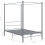 VidaXL vidaXL Himmelbett Grau Metall 140x200 cm 6