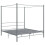 VidaXL vidaXL Himmelbett Grau Metall 200x200 cm 2