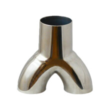 Universal T304 Stainless Steel Exhaust Y-Pipe Adapter 1.75"Dual