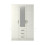 RD Furniture Ready assembled Classic 3 Door 3 Drawer Combi Mirrored Wardrobe White 1