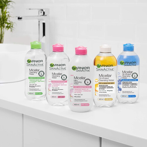 Garnier SkinActive Micellar Water Face Sensitive Skin Make Up Remover 400ml 2
