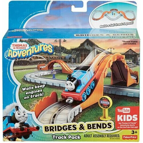 Fisher-Price Mattel Thomas Adventures Expansion Pack BRIDGES/BENDS Train Track Toy