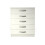 RD Furniture Ready assembled Classic 5 Drawer Chest White 1