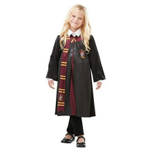LIKE-NEW Rubie's Official Harry Potter Gryffindor Printed Robe Costume, Childs Size Medium Age 5-6 Years