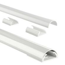 ALU Kabelkanal Halbrund 110x3,3x1,8cm Weiß