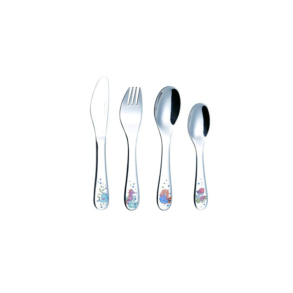 Like-New Childrens Cutlery 4Pcs Set Stainless Steel/Kids Cutler Exzact
