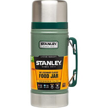 LIKE-NEW Stanley Double Wall Vacuum-18-8 Insulated Lid-Leak Proof, Stainless Steel, Hammertone Green, 0.7 Litre