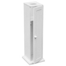 LIKE-NEW Premier Housewares Toilet Roll Holders / Storage White Wood B
