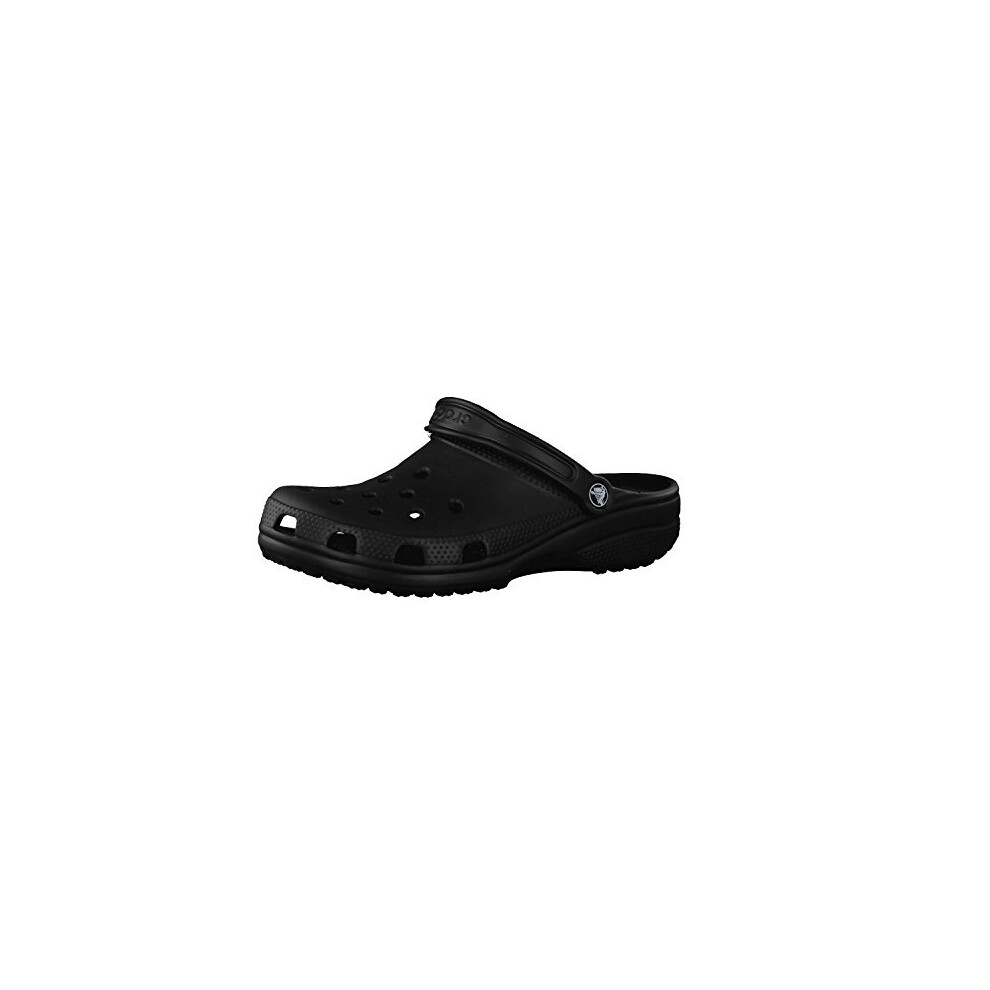 LIKE-NEW Crocs Unisex Classic Clogs, Black, UK M7/W8