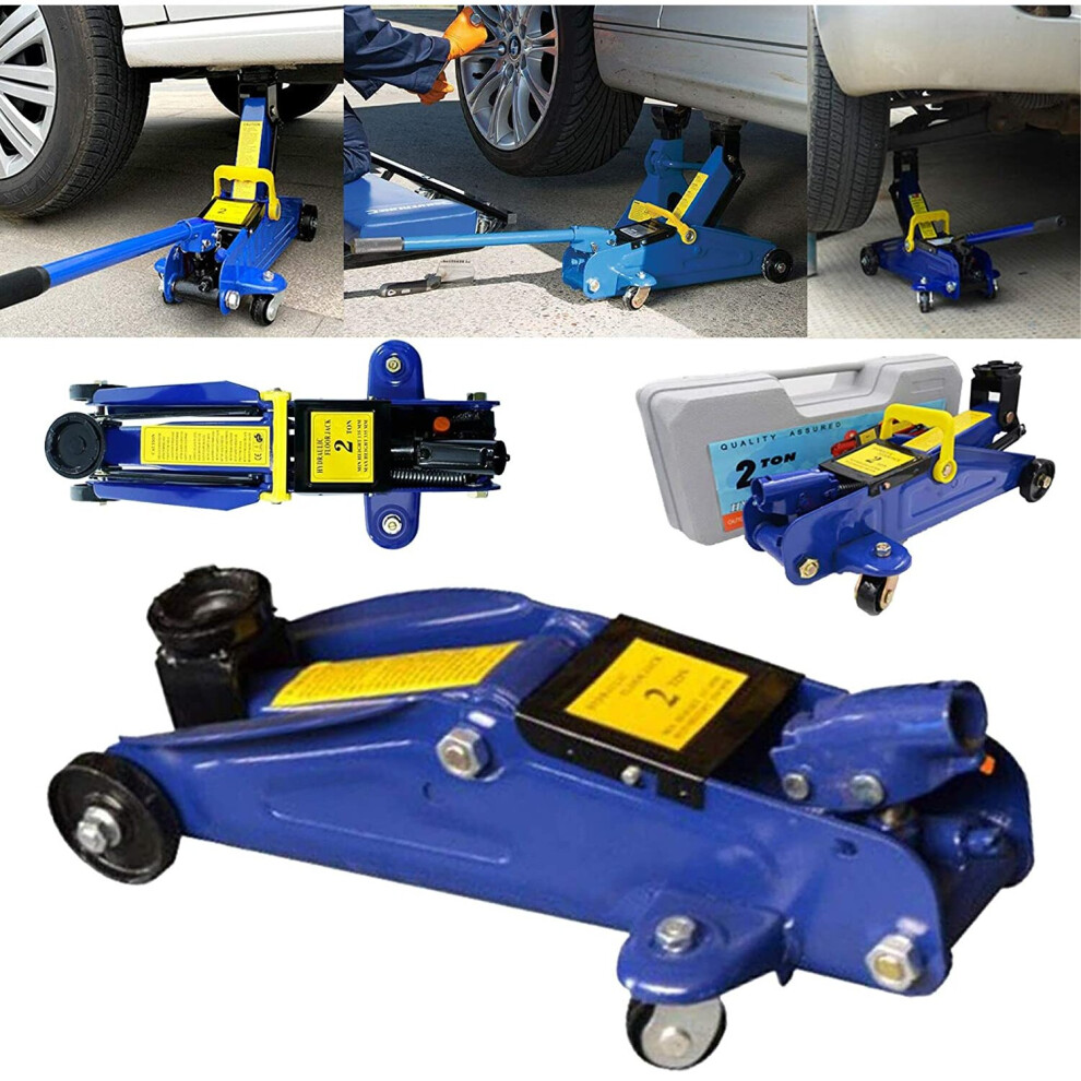 2 Ton floor jack with blow mold carrying storage case car van garage jack 2000kg