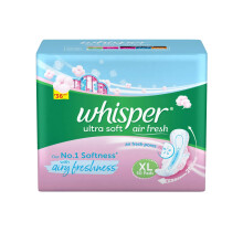 Whisper Ultra Soft Sanitary Pads For Women, X-Large Pack of 50 Napkins