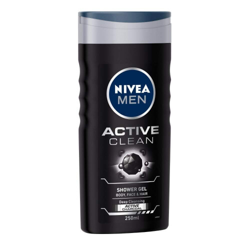 NIVEA NIVEA MEN Gel de Ducha Activo Limpio, 250ml 2