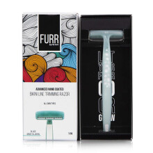 PEESAFE FURR Chromium and PTFE Coated Reusable Blade Bikini Line Trimming Razor with Protective Sleeve & Anti Slip Grip for Women