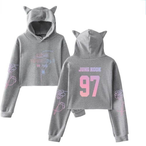 Bts hoodie crop top online