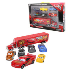 Disney Pixar Cars 3 7-Piece Vehicle Set - 1 Truck + 6 Cars, Moving Wheels, Ages 3+