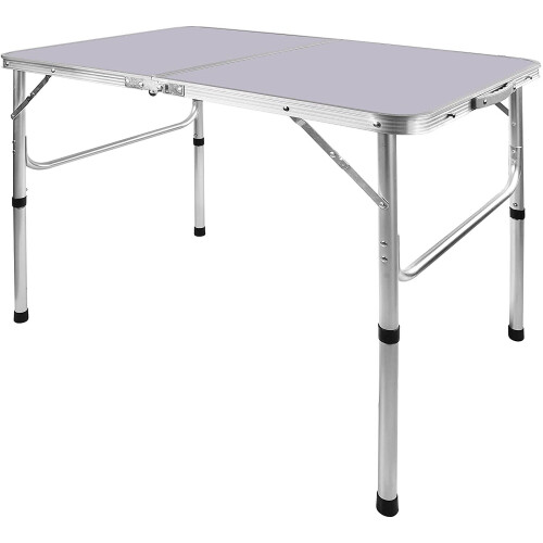 3FT Folding Table Camping Picnic Table Garden BBQ Party Table Adjustable Height 1