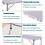 3FT Folding Table Camping Picnic Table Garden BBQ Party Table Adjustable Height 6