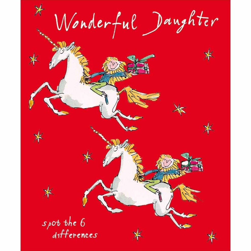 Wonderful Daughter Quentin Blake Christmas Greeting Card Art Xmas Cards