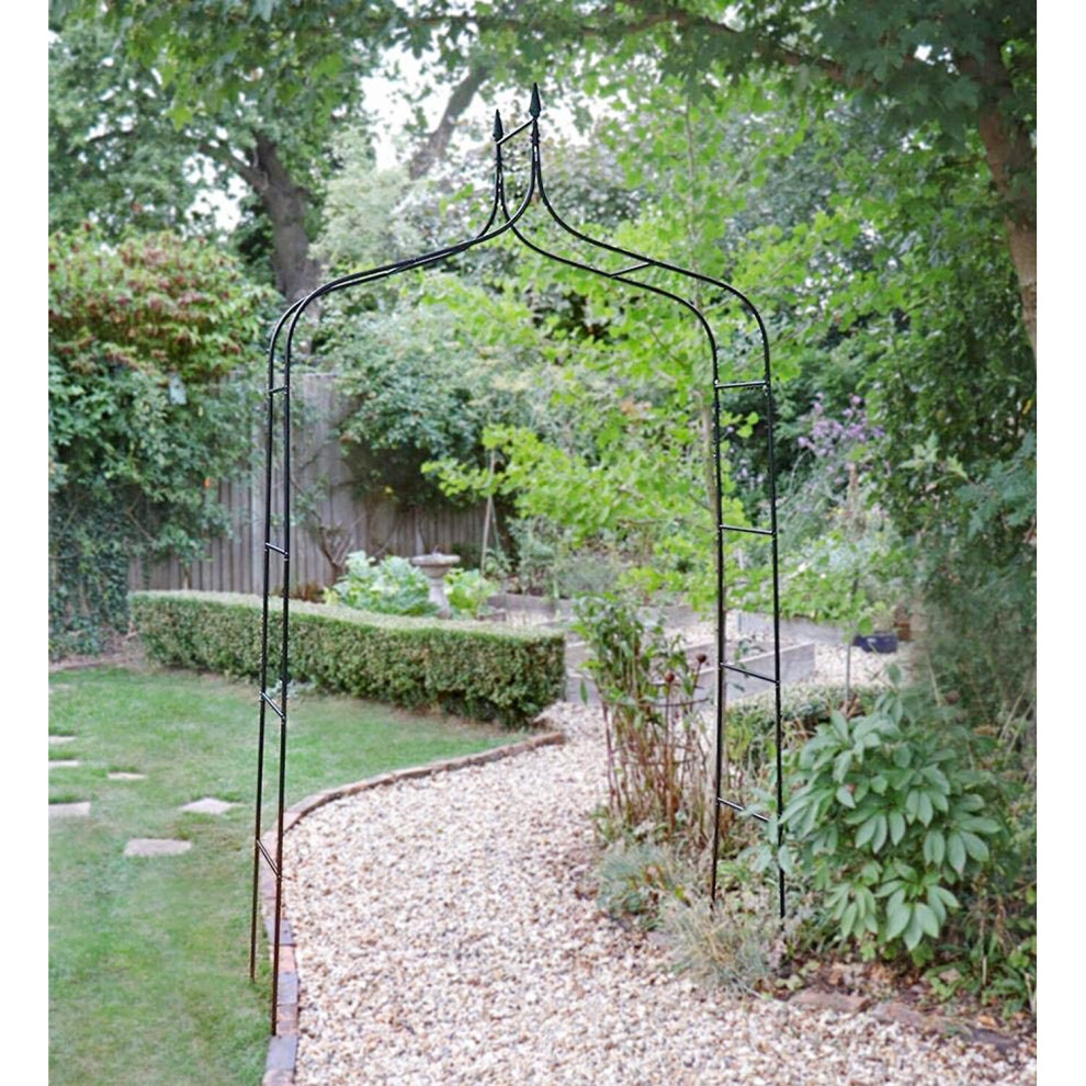 Gr8 Garden Unisex Dark Green Metal Decorative Garden Arch Rose Climbing Plants Archway Path In - Image 4