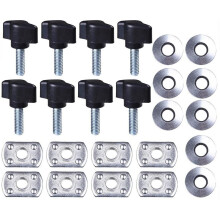 8pcs Universal Knurled Screws Hard Top Quick Fix Nuts Kit for Jeep Wrangler YJ TJ JK