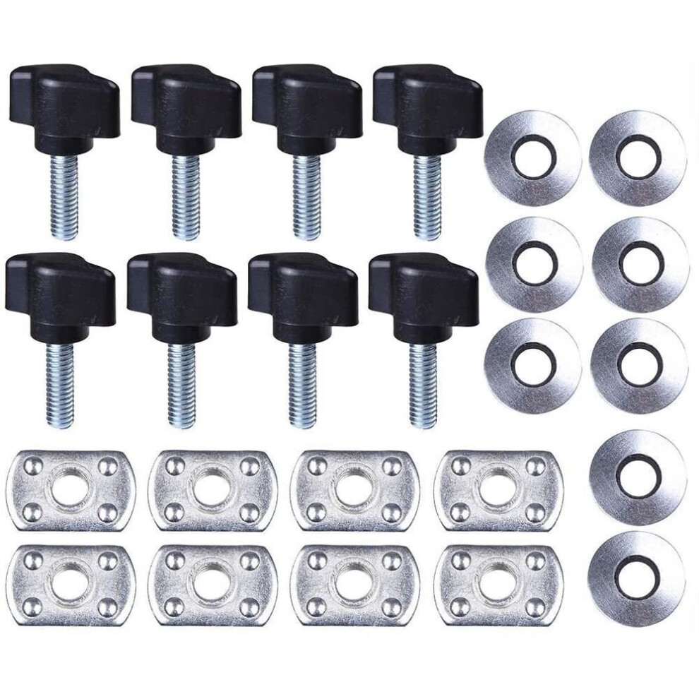 8Pcs Universal Knurled Screws Hard Top Quick Fix Nuts Kit For Jeep Wrangler Yj Tj Jk 647297313453