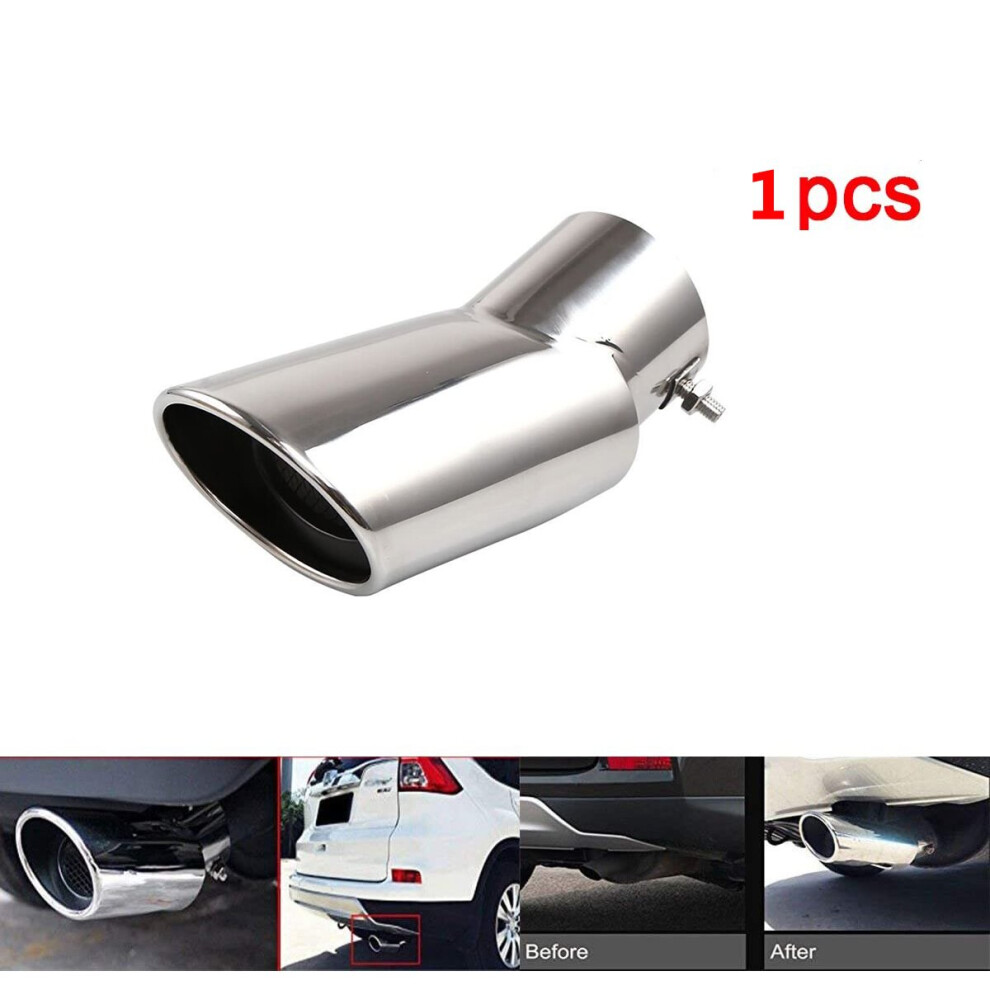 (1Pcs) Silver Car Exhaust Muffler Tail Pipe Tip Tailpipe for Honda CRV CR-V 2017