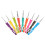 9x Αλουμίνιο Crochet Hook Πλαστική μαλακή λαβή λαβής Νήματα πλέξιμο βελόνα 4