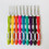 9x Αλουμίνιο Crochet Hook Πλαστική μαλακή λαβή λαβής Νήματα πλέξιμο βελόνα 9