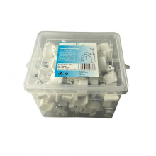 (16mm) White Round Cable Clips K-Type Trade Box