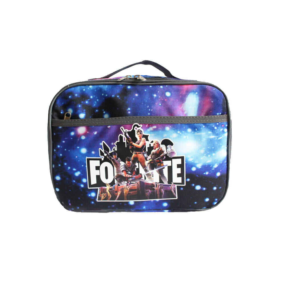 (06) Fortnite Lunch Box Bag Children Outdoor Lunch Bag Portable