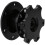 (Black) Universal Snap Off Steering Wheel Quick Lock Quick Release 6 Hole Hub Adapter Boss Kit For Car 8