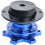 (Blue) Universal Snap Off Steering Wheel Quick Lock Quick Release 6 Hole Hub Adapter Boss Kit For Car 8