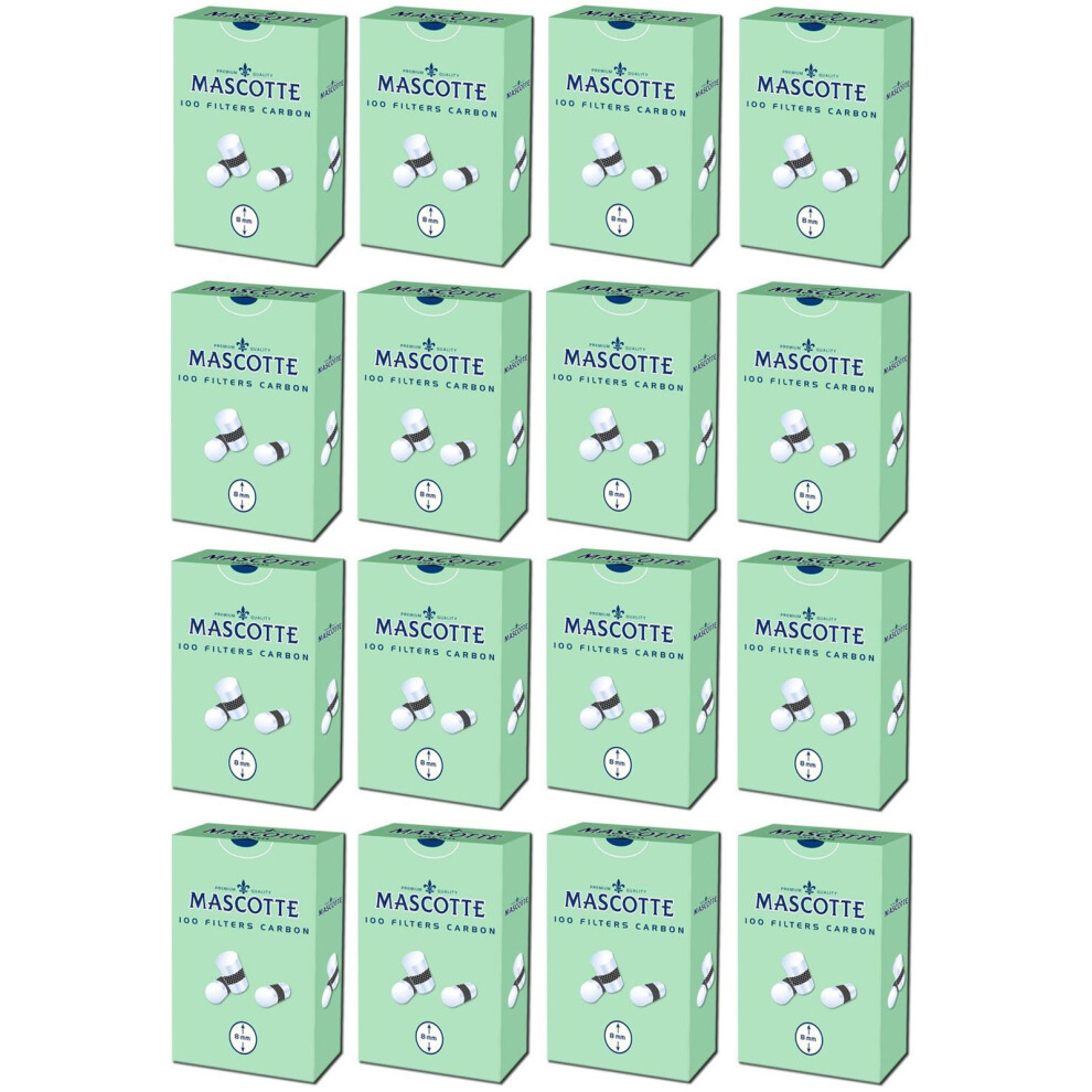 Mascotte Carbon Filter Tips Cigarette Tobacco Filter Tips 8Mm 100 Tips A Packet