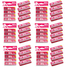 BULL BRAND Pink Regular Smoking Cigarette Quality Rolling Paper Cut Corners - Pack Of 5 Booklets