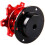 (Red) Universal Snap Off Steering Wheel Quick Lock Quick Release 6 Hole Hub Adapter Boss Kit For Car 6