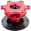 (Red) Universal Snap Off Steering Wheel Quick Lock Quick Release 6 Hole Hub Adapter Boss Kit For Car 1