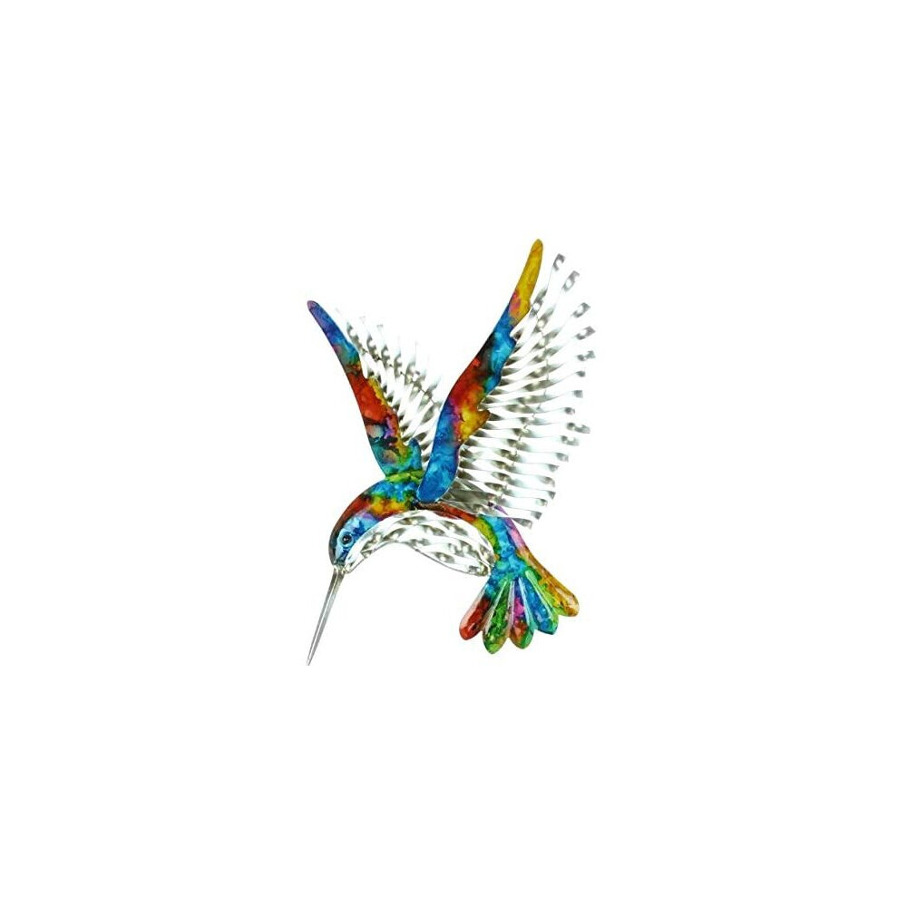 Wall Art - Hand Painted - Metal - HUMMINGBIRD - Indoor & Outdoor