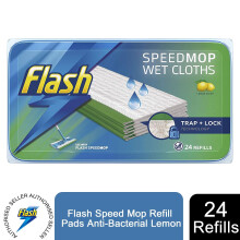 Flash Speedmop Anti-Bacterial Lemon Wet Cloths, 24 Refills