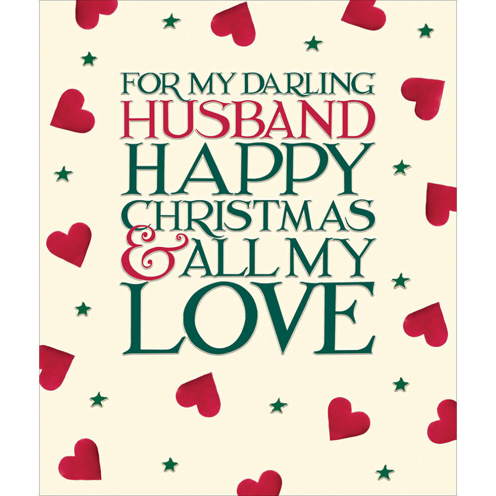 For My Darling Husband Emma Bridgewater Christmas Card Xmas Greeting Cards