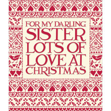 Darling Sister Emma Bridgewater Christmas Card Xmas Greeting Cards Woodmansterne